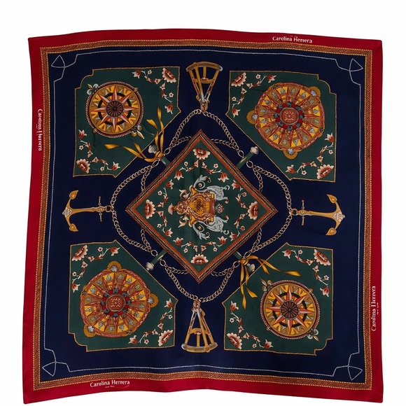 Carolina Herrera Accessories - Carolina Herrera Silk Signed Hand-Rolled Hand Sewn 10/10 Rating Scarf